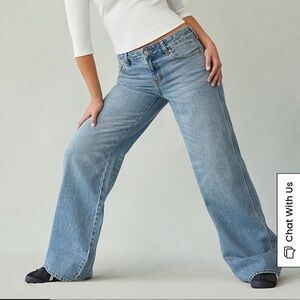 NWT! Pacsun Women’s Low Rise CASEY Baggy Wide Leg Jeans Size 25!